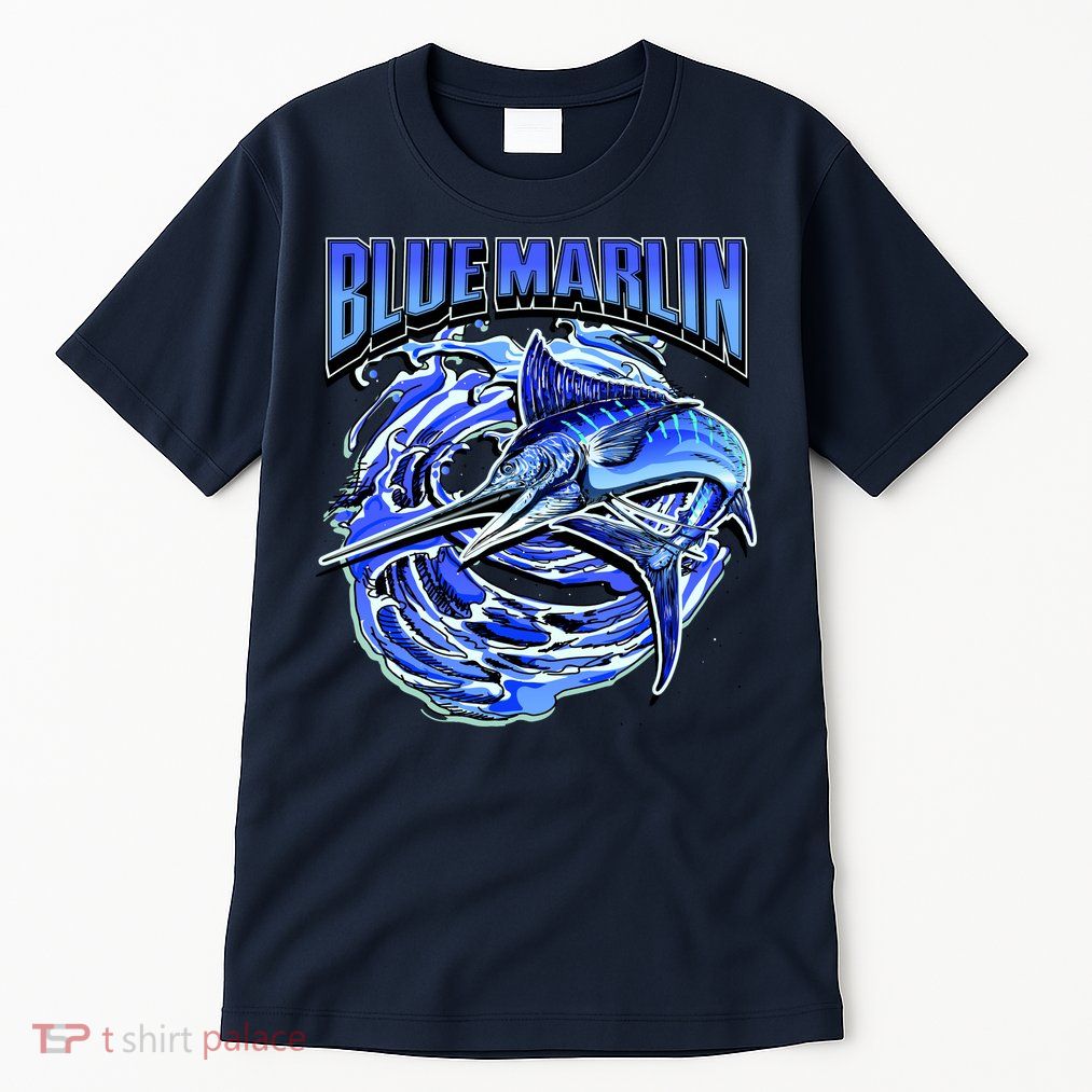 Blue Marlin Action Shot Fishing Tall T-Shirt