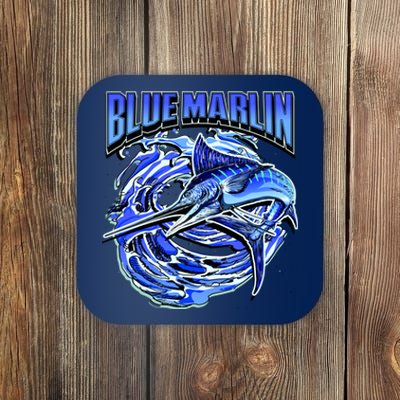 Blue Marlin Action Shot Fishing Coaster