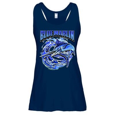 Blue Marlin Action Shot Fishing Ladies Essential Flowy Tank