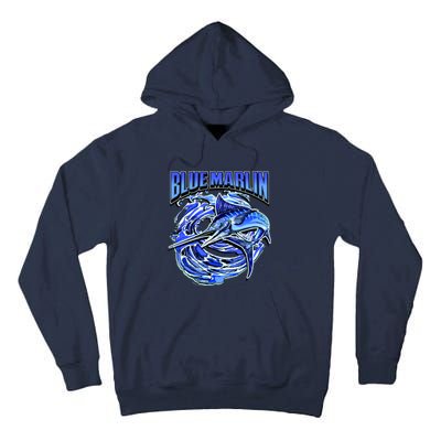 Blue Marlin Action Shot Fishing Tall Hoodie