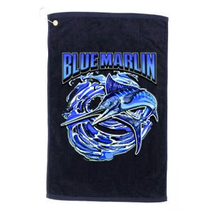 Blue Marlin Action Shot Fishing Platinum Collection Golf Towel