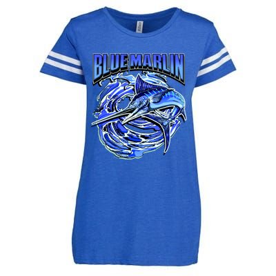 Blue Marlin Action Shot Fishing Enza Ladies Jersey Football T-Shirt