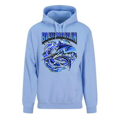 Blue Marlin Action Shot Fishing Unisex Surf Hoodie