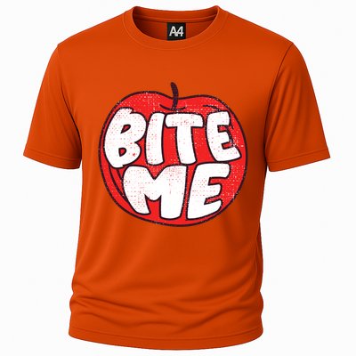 Bite Me Apple Fruit Lover Gift Cooling Performance Crew T-Shirt