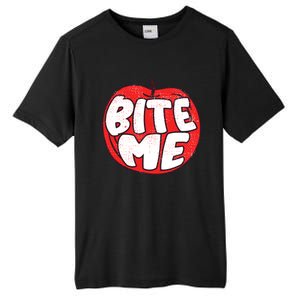 Bite Me Apple Fruit Lover Gift Tall Fusion ChromaSoft Performance T-Shirt