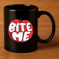 Bite Me Apple Fruit Lover Gift 11oz C Handle Ceramic Mug