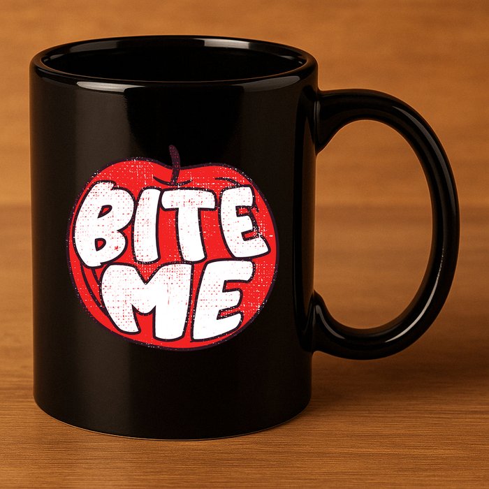 Bite Me Apple Fruit Lover Gift 11oz C Handle Ceramic Mug