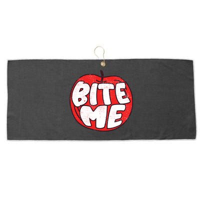 Bite Me Apple Fruit Lover Gift Large Microfiber Waffle Golf Towel