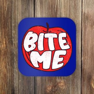 Bite Me Apple Fruit Lover Gift Coaster