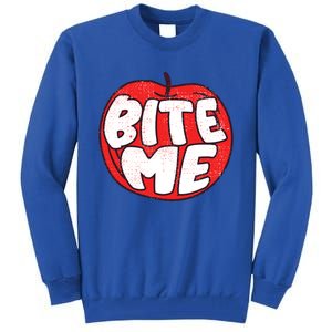 Bite Me Apple Fruit Lover Gift Tall Sweatshirt