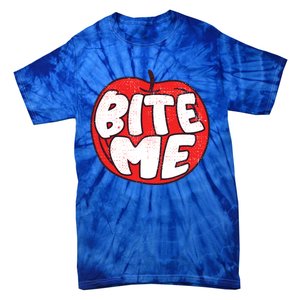 Bite Me Apple Fruit Lover Gift Tie-Dye T-Shirt