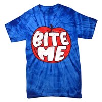 Bite Me Apple Fruit Lover Gift Tie-Dye T-Shirt