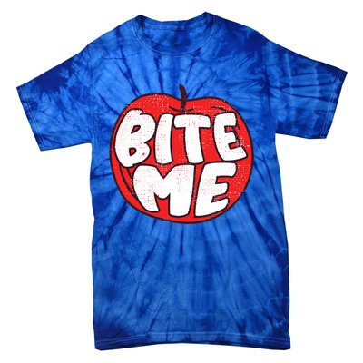 Bite Me Apple Fruit Lover Gift Tie-Dye T-Shirt