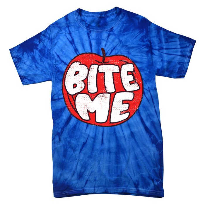 Bite Me Apple Fruit Lover Gift Tie-Dye T-Shirt