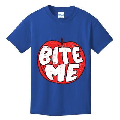 Bite Me Apple Fruit Lover Gift Kids T-Shirt