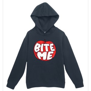 Bite Me Apple Fruit Lover Gift Urban Pullover Hoodie