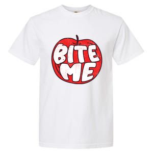 Bite Me Apple Fruit Lover Gift Garment-Dyed Heavyweight T-Shirt