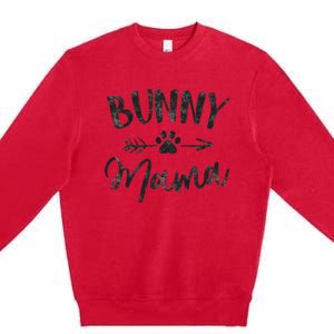 Bunny Mama Animal Lovers Pet Owner Gifts Rabbit Mom Premium Crewneck Sweatshirt