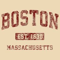 Boston Massachusetts Athletic Throwback Zip Tote Bag