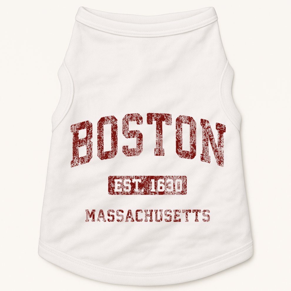 Boston Massachusetts Athletic Throwback Doggie Tank