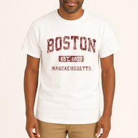 Boston Massachusetts Athletic Throwback Tall T-Shirt