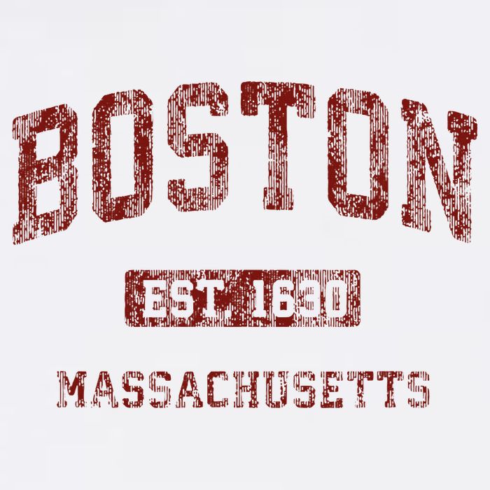 Boston Massachusetts Athletic Throwback Tall T-Shirt