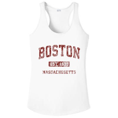 Boston Massachusetts Athletic Throwback Ladies PosiCharge Competitor Racerback Tank