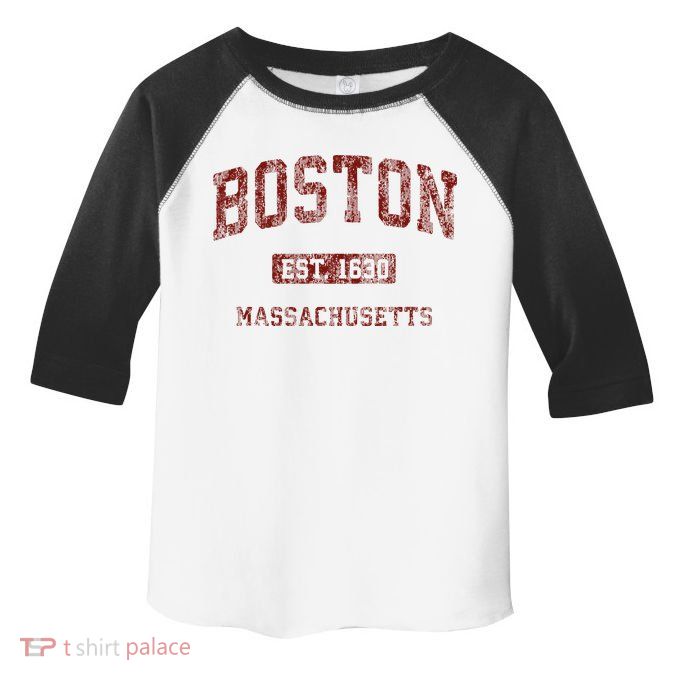 Boston Massachusetts Athletic Throwback Toddler Fine Jersey T-Shirt