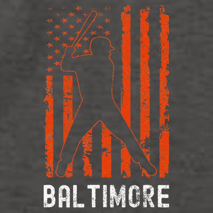 Baltimore Maryland American Flag Baseball Weathered Vector Backpack