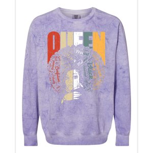 Black Magic Afro American Melanin Natural Hair Queen Gift Colorblast Crewneck Sweatshirt