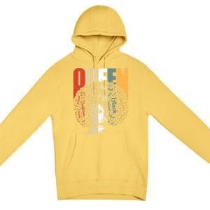 Black Magic Afro American Melanin Natural Hair Queen Gift Premium Pullover Hoodie