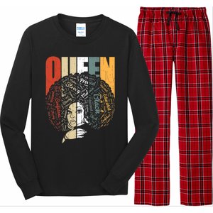 Black Magic Afro American Melanin Natural Hair Queen Gift Long Sleeve Pajama Set