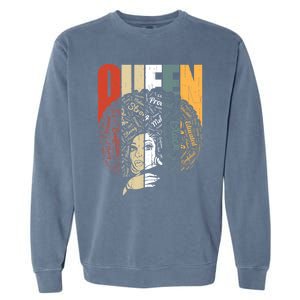 Black Magic Afro American Melanin Natural Hair Queen Gift Garment-Dyed Sweatshirt