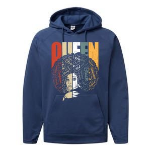 Black Magic Afro American Melanin Natural Hair Queen Gift Performance Fleece Hoodie