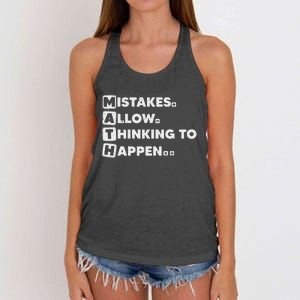 Best Math Art Calculus Algebra Math Geek Lover Women's Knotted Racerback Tank