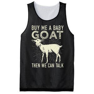 Buy Me A Baby Goat Then We Can Talk Mesh Reversible Basketball Jersey Tank