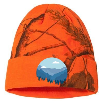 Blue Mountain And Forest Scene Silhouette Kati Licensed 12" Camo Beanie