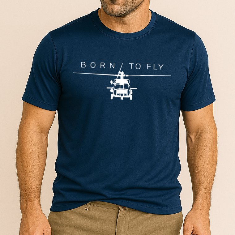Blackhawk Military Aviation Apparel Helicopter Pilot Gift Cooling Performance Crew T-Shirt