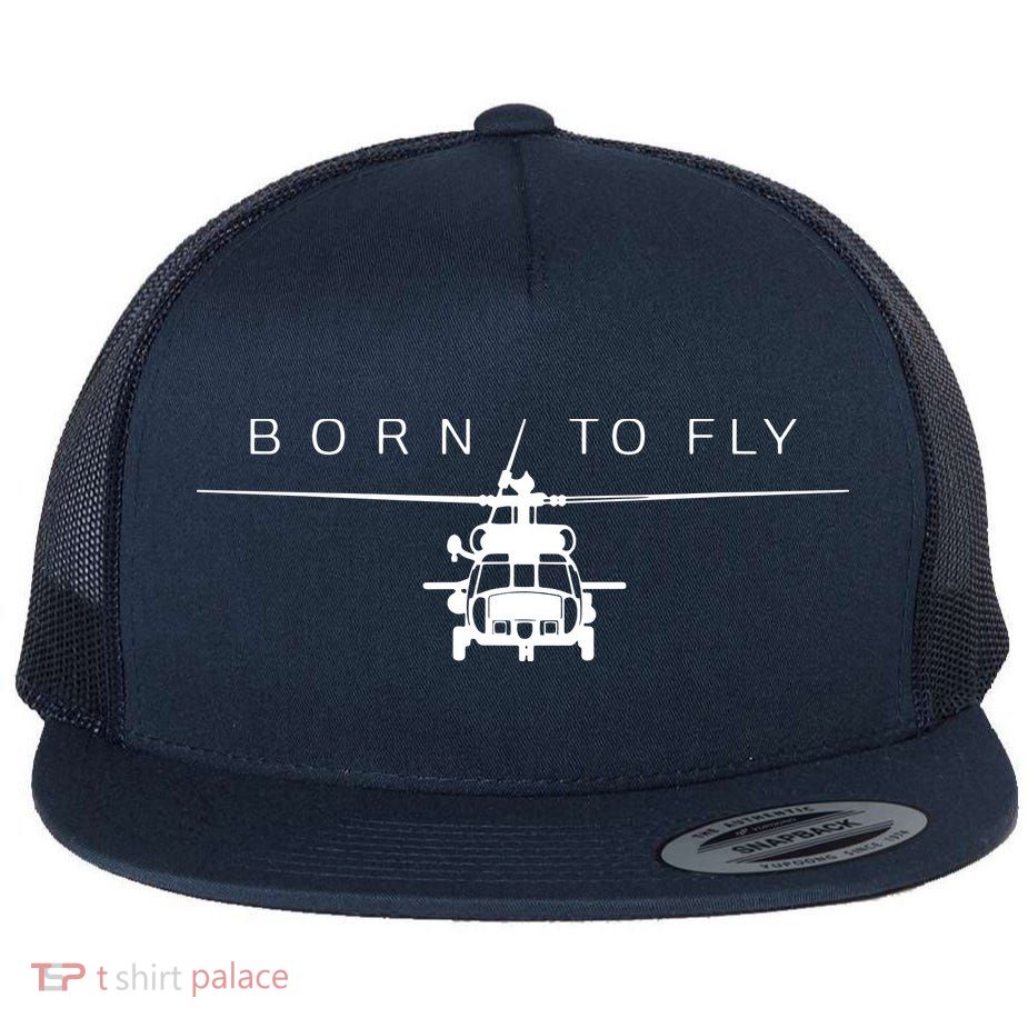 Blackhawk Military Aviation Apparel Helicopter Pilot Gift Flat Bill Trucker Hat