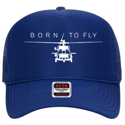 Blackhawk Military Aviation Apparel Helicopter Pilot Gift High Crown Mesh Back Trucker Hat