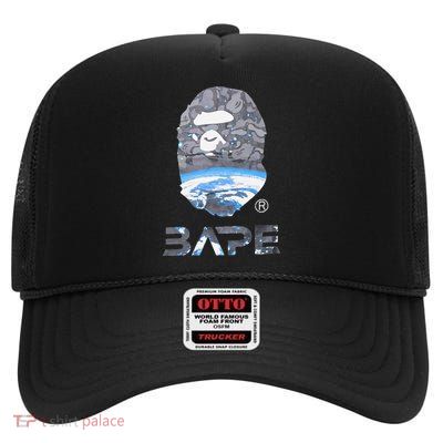 Bape Mid Autumn Festival Sace Moon Earth Big Ape Gift High Crown Mesh Back Trucker Hat