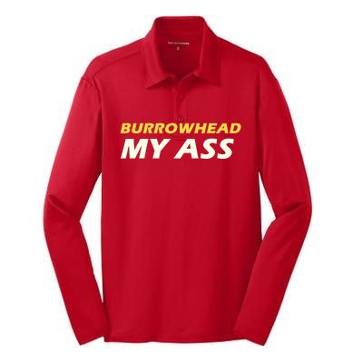 Burrowhead My Ass Design Silk Touch Performance Long Sleeve Polo