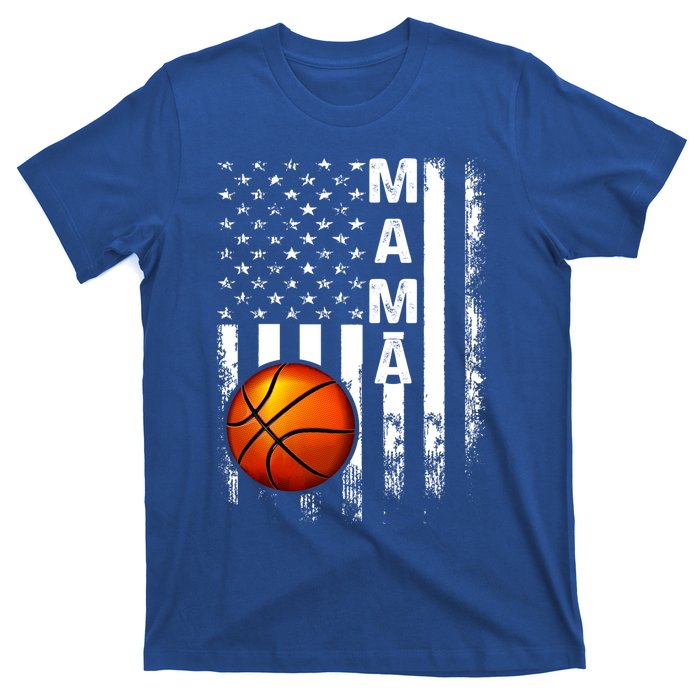 Basketball Mama American Flag Vintage Christmas Xmas Great Gift T-Shirt