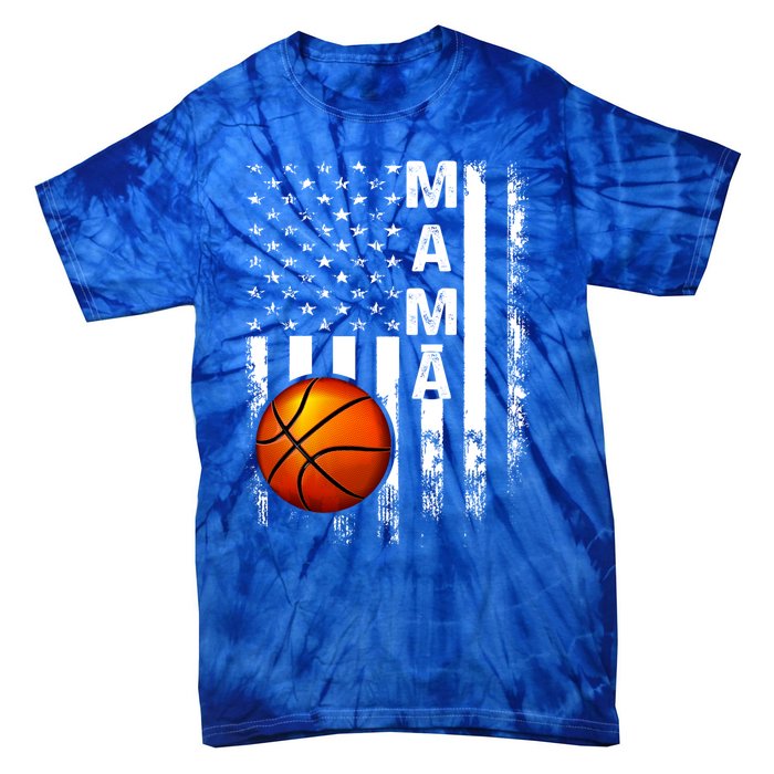 Basketball Mama American Flag Vintage Christmas Xmas Great Gift Tie-Dye T-Shirt