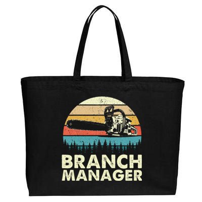 Branch Manager Arborist Tree Surgeon Lumberjack Logger Cotton Canvas Jumbo Tote