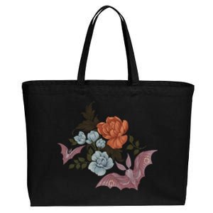 Botanical Moths And Night Flowers Cotton Canvas Jumbo Tote