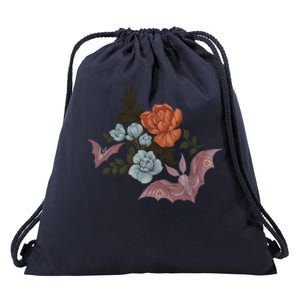 Botanical Moths And Night Flowers Drawstring Bag