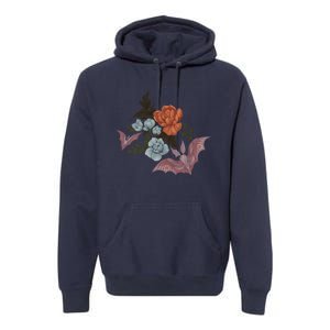 Botanical Moths And Night Flowers Premium Hoodie