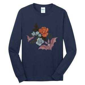 Botanical Moths And Night Flowers Tall Long Sleeve T-Shirt