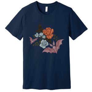 Botanical Moths And Night Flowers Premium T-Shirt